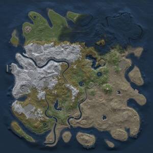 Thumbnail Rust Map: Procedural Map, Size: 4500, Seed: 837589201, 13 Monuments