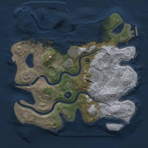 Thumbnail Rust Map: Procedural Map, Size: 3250, Seed: 209990045, 10 Monuments