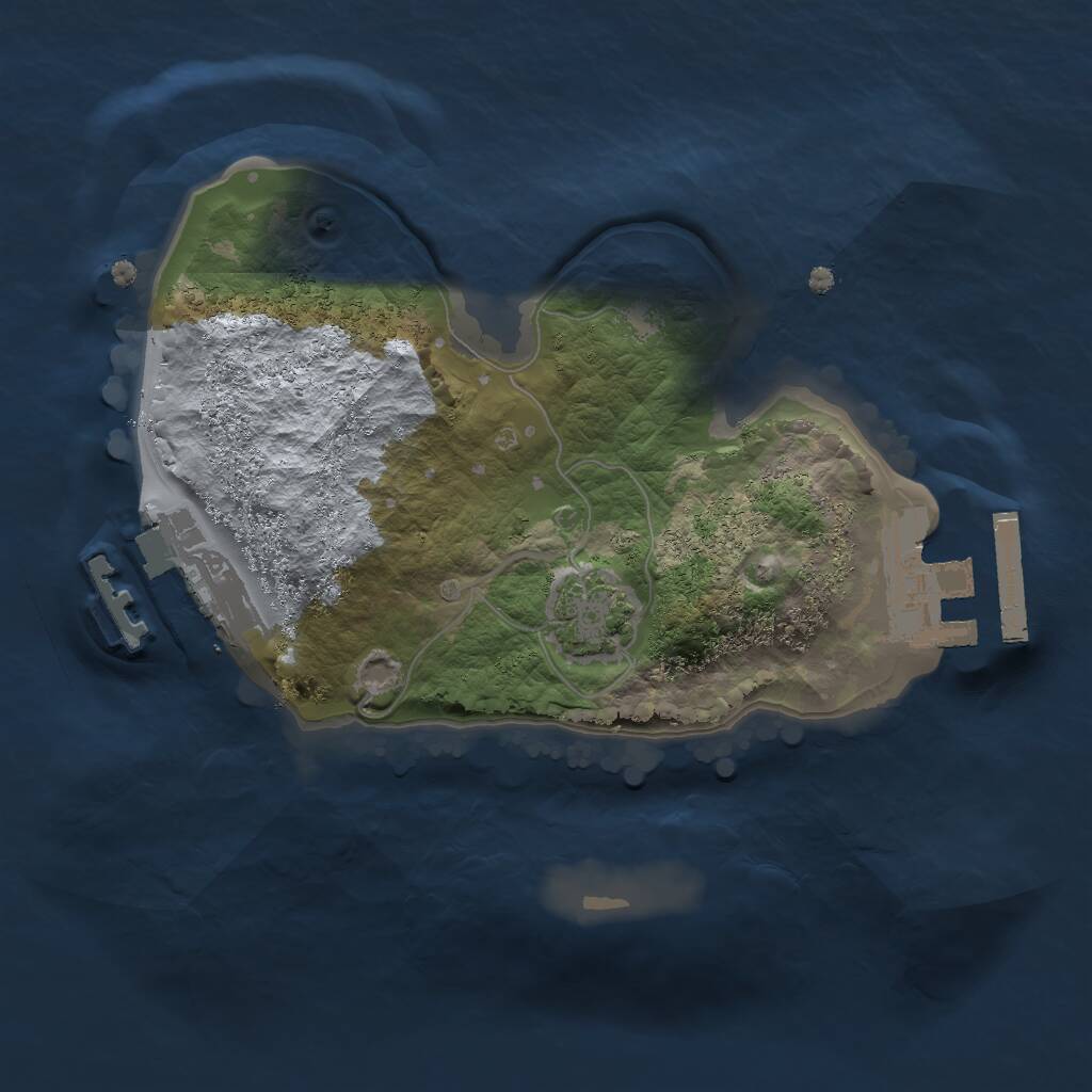 Rust Map: Procedural Map, Size: 1700, Seed: 1791491638, 4 Monuments