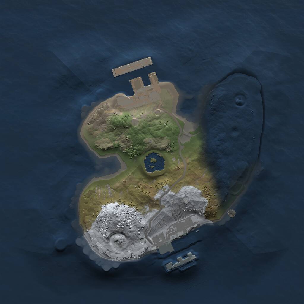 Rust Map: Procedural Map, Size: 1500, Seed: 253209557, 3 Monuments