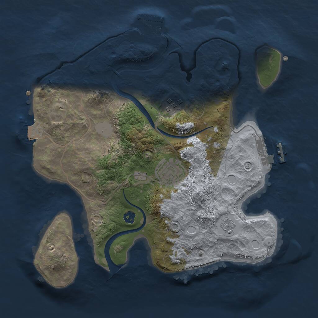 Rust Map: Procedural Map, Size: 2600, Seed: 1431241556, 6 Monuments