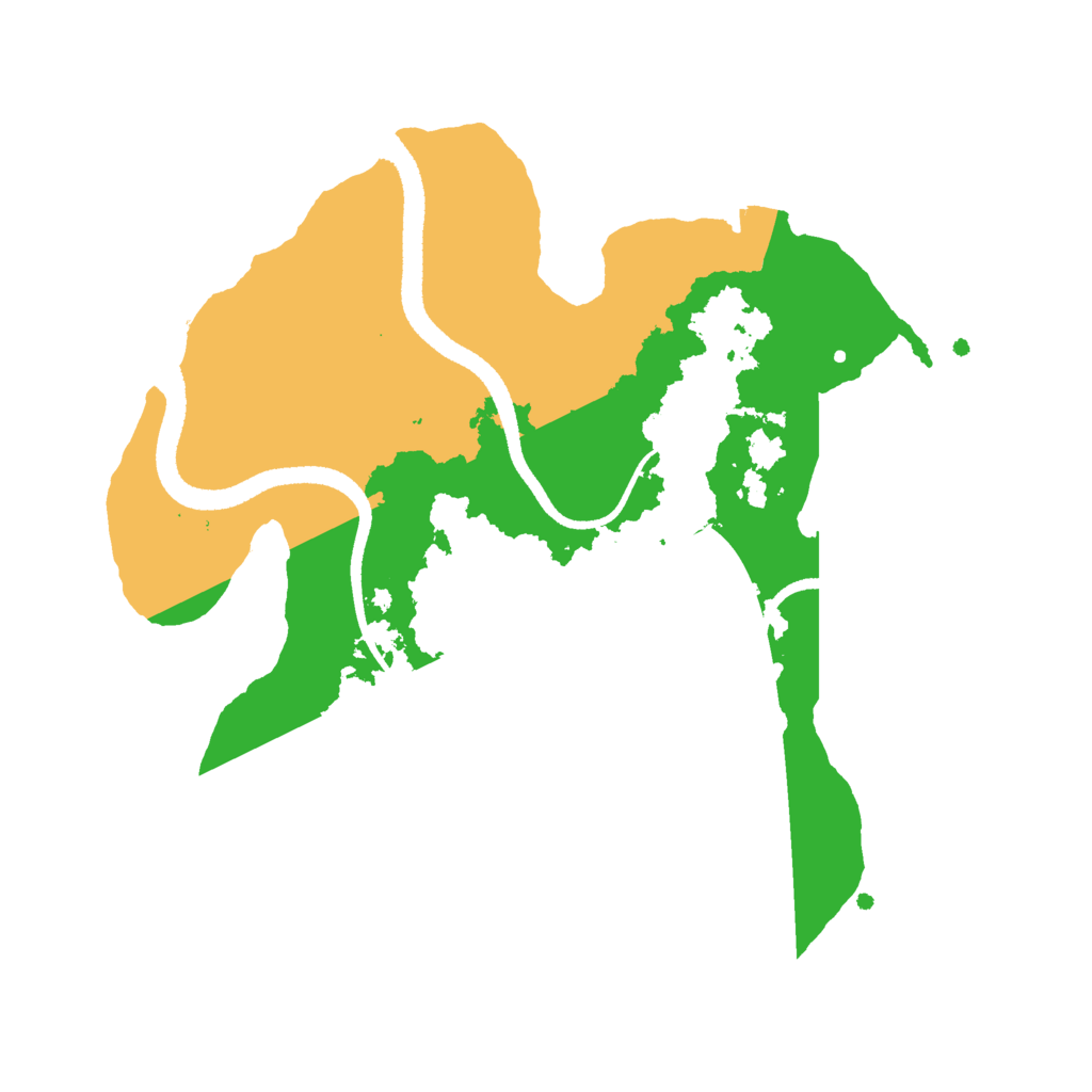 Biome Rust Map: Procedural Map, Size: 2600, Seed: 2331287