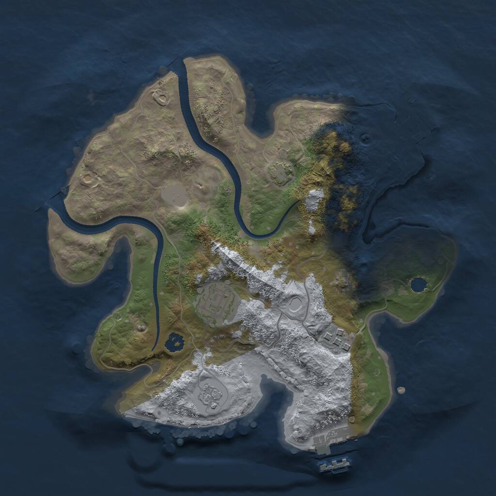 Rust Map: Procedural Map, Size: 2600, Seed: 2331287, 7 Monuments