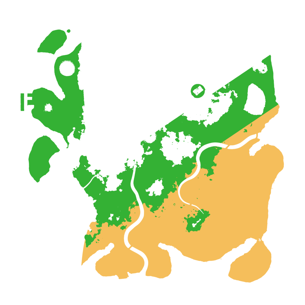 Biome Rust Map: Procedural Map, Size: 3500, Seed: 64581321