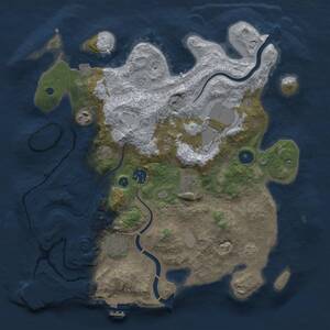 Thumbnail Rust Map: Procedural Map, Size: 3500, Seed: 431973843, 11 Monuments