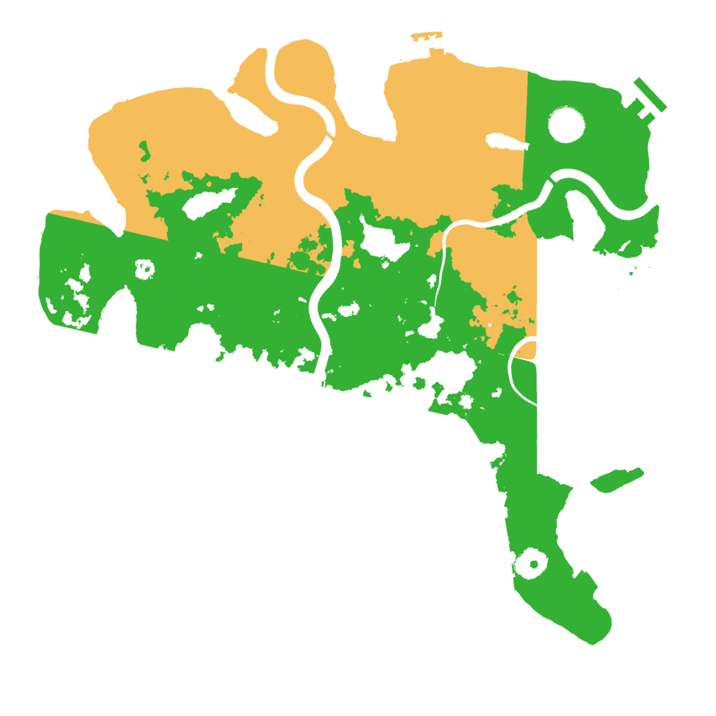 Biome Rust Map: Procedural Map, Size: 3500, Seed: 438231918