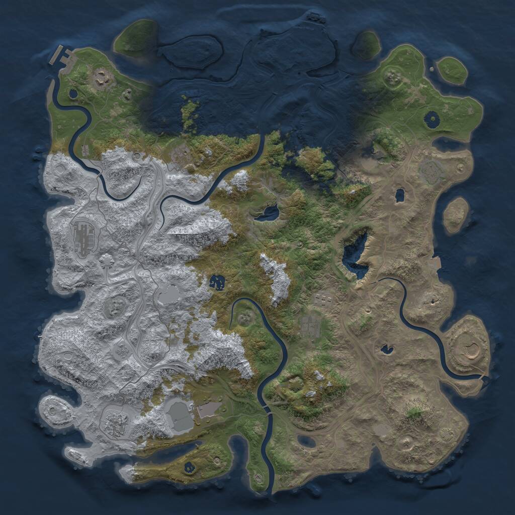 Rust Map: Procedural Map, Size: 4800, Seed: 248102815, 17 Monuments