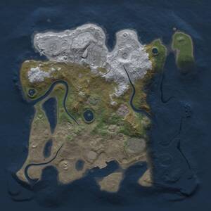Thumbnail Rust Map: Procedural Map, Size: 3000, Seed: 254475189, 9 Monuments