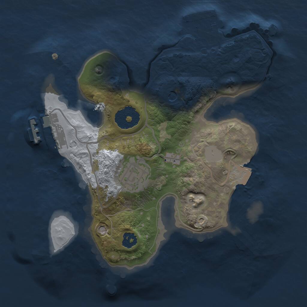 Rust Map: Procedural Map, Size: 2000, Seed: 603832179, 5 Monuments