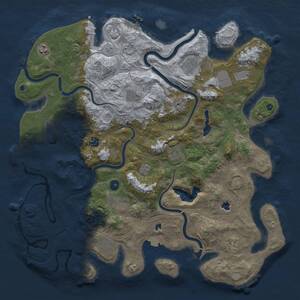 Thumbnail Rust Map: Procedural Map, Size: 4500, Seed: 1525476239, 16 Monuments