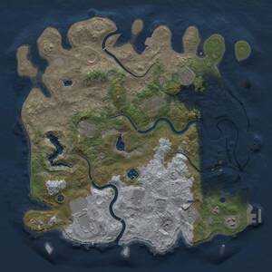 Thumbnail Rust Map: Procedural Map, Size: 4000, Seed: 234812855, 16 Monuments