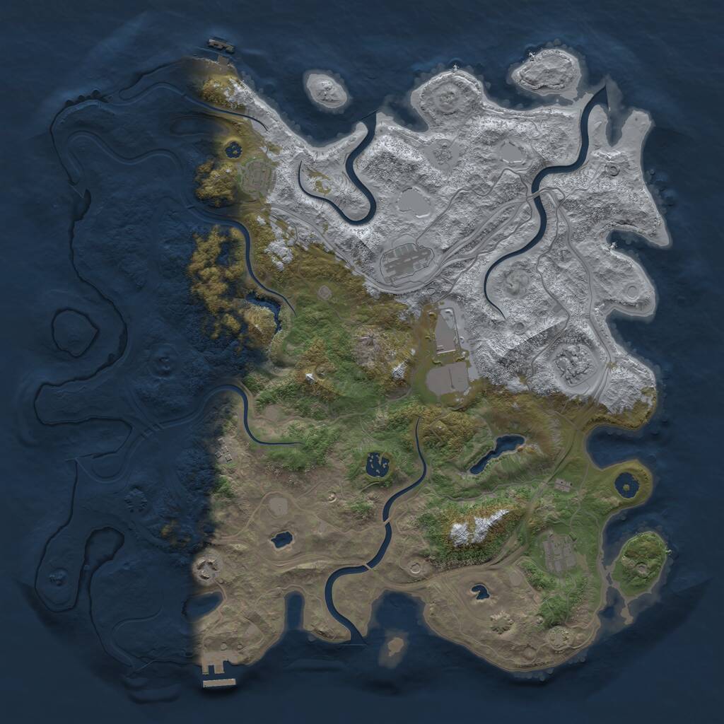 Rust Map: Procedural Map, Size: 4500, Seed: 867026477, 14 Monuments