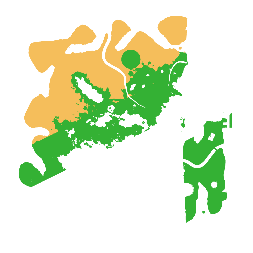 Biome Rust Map: Procedural Map, Size: 3500, Seed: 291681175