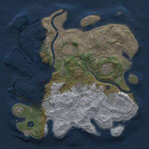 Thumbnail Rust Map: Procedural Map, Size: 3500, Seed: 323729727, 12 Monuments