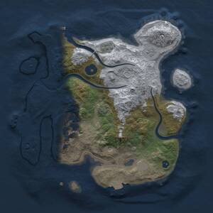Thumbnail Rust Map: Procedural Map, Size: 2800, Seed: 10381215, 8 Monuments