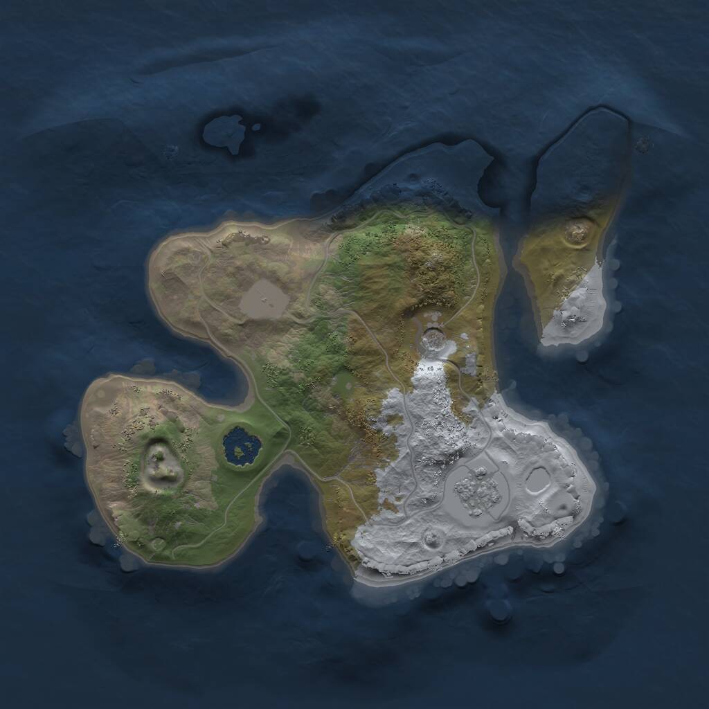 Rust Map: Procedural Map, Size: 1900, Seed: 1006129964, 3 Monuments