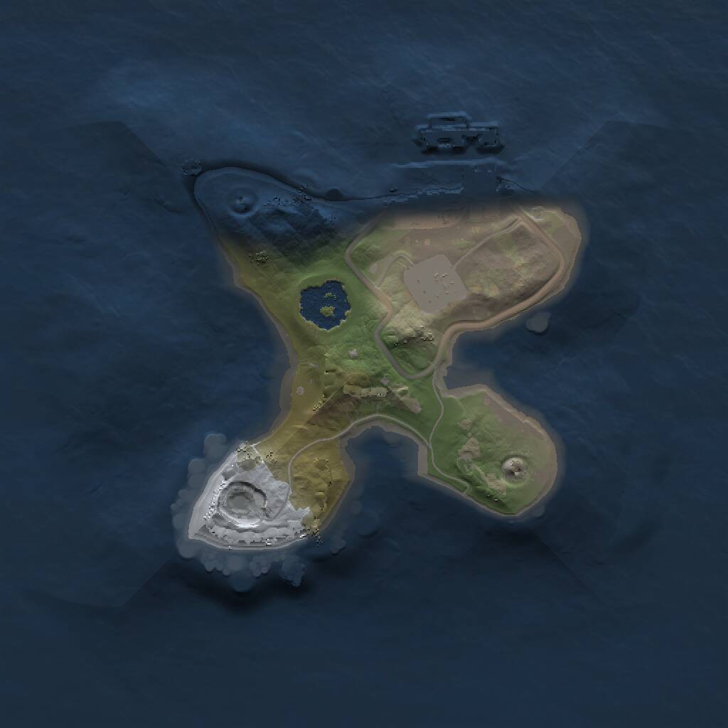 Rust Map: Procedural Map, Size: 1500, Seed: 842521165, 2 Monuments