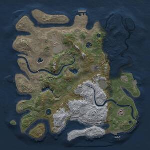 Thumbnail Rust Map: Procedural Map, Size: 4000, Seed: 1059087066, 12 Monuments