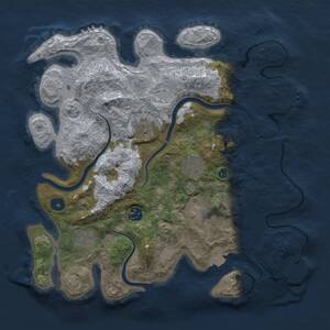 Thumbnail Rust Map: Procedural Map, Size: 3500, Seed: 175773386, 10 Monuments