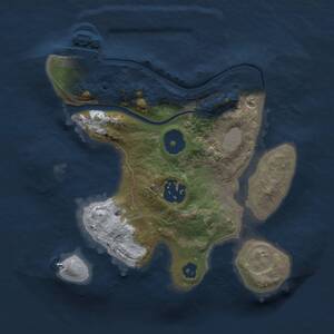 Thumbnail Rust Map: Procedural Map, Size: 2200, Seed: 1218527042, 3 Monuments