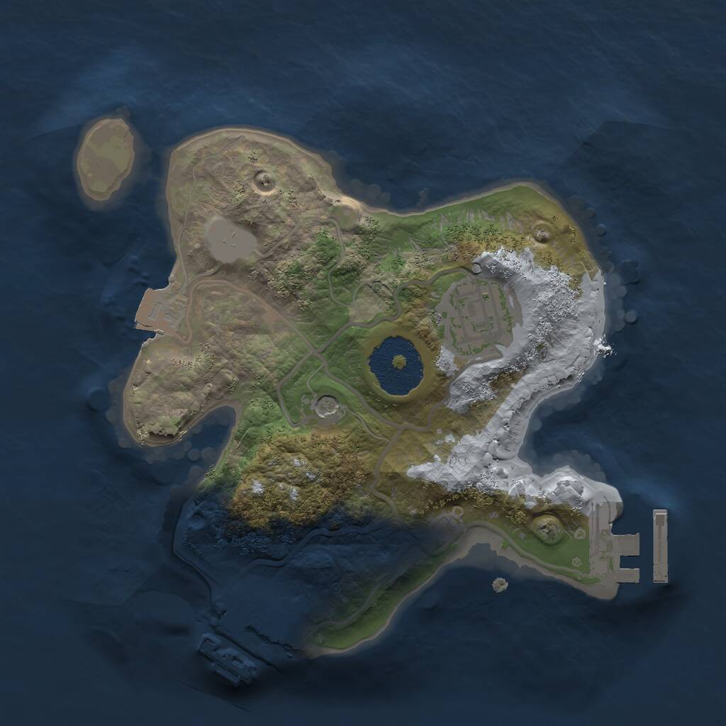 Rust Map: Procedural Map, Size: 2000, Seed: 1191253521, 5 Monuments