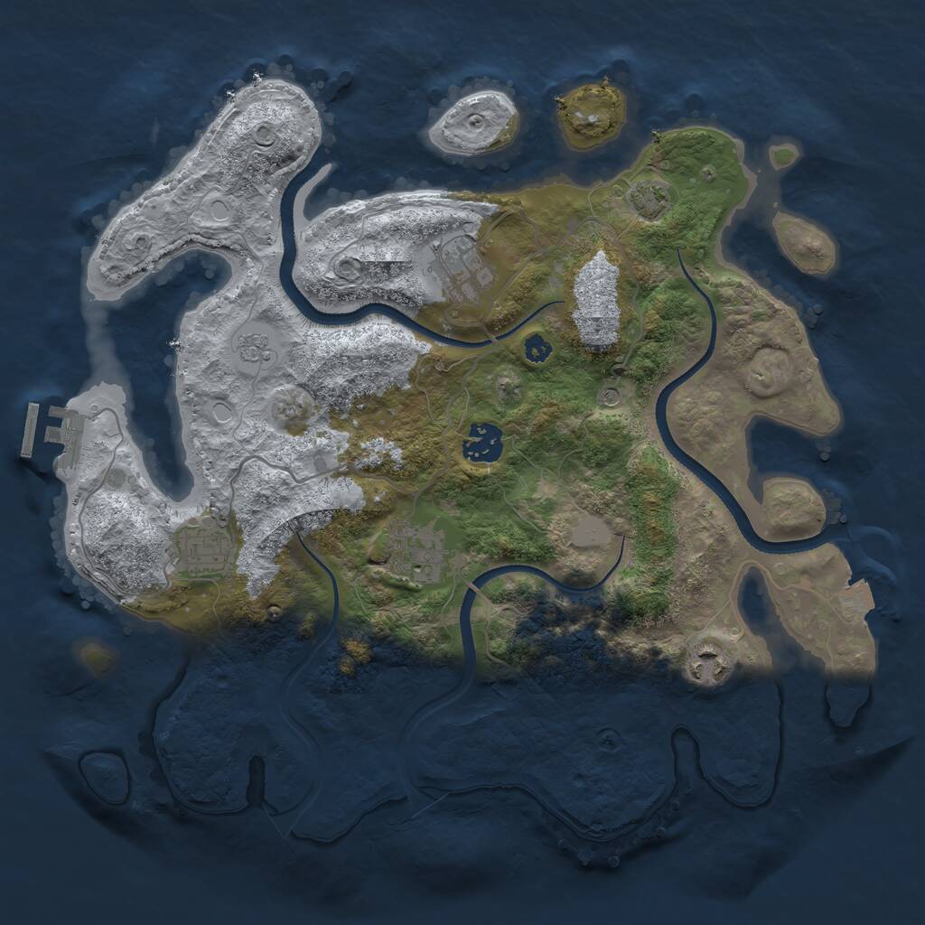 Rust Map: Procedural Map, Size: 3400, Seed: 1649605502, 10 Monuments