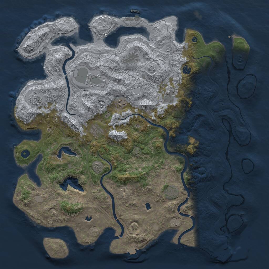 Rust Map: Procedural Map, Size: 4750, Seed: 1454674302, 15 Monuments