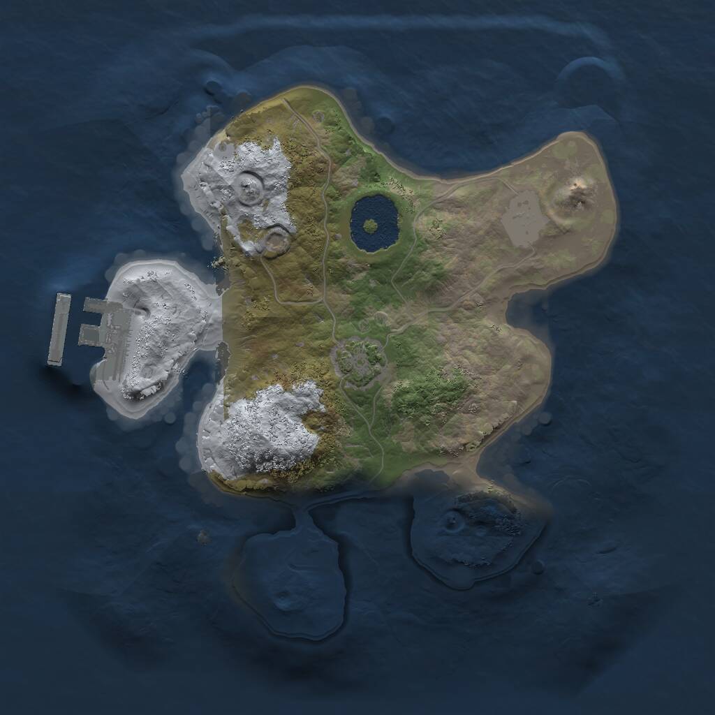 Rust Map: Procedural Map, Size: 2000, Seed: 23232, 3 Monuments