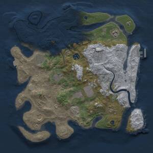 Thumbnail Rust Map: Procedural Map, Size: 3500, Seed: 72569110, 13 Monuments