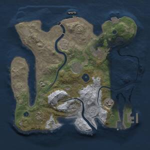 Thumbnail Rust Map: Procedural Map, Size: 3000, Seed: 1384275530, 11 Monuments