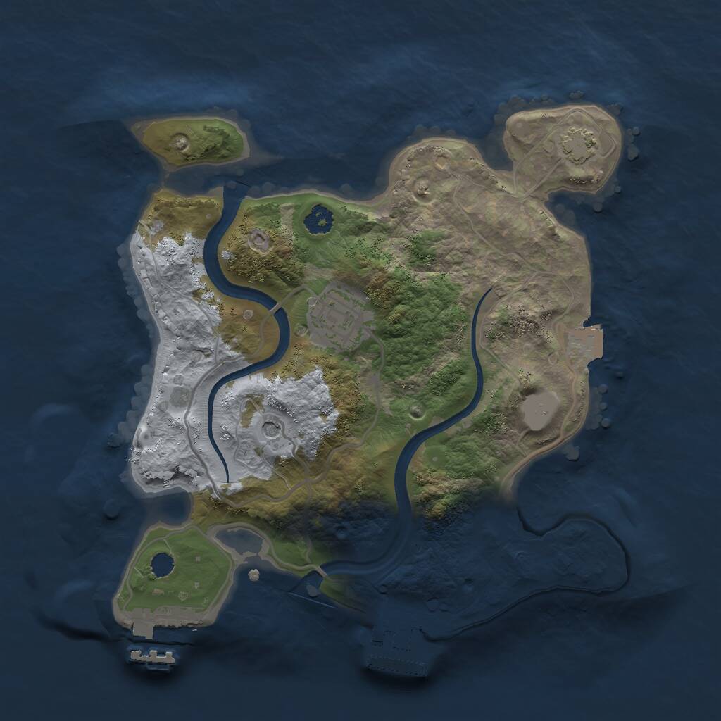 Rust Map: Procedural Map, Size: 2500, Seed: 23254567, 6 Monuments