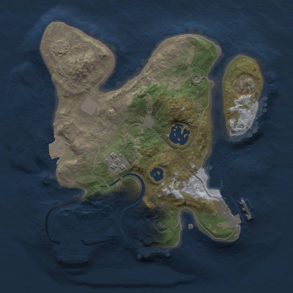 Rust Map: Procedural Map, Size: 2200, Seed: 1768113816, 6 Monuments