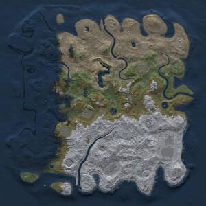 Thumbnail Rust Map: Procedural Map, Size: 4500, Seed: 176012796, 15 Monuments