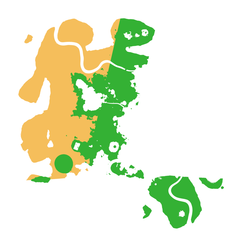 Biome Rust Map: Procedural Map, Size: 3500, Seed: 142625211