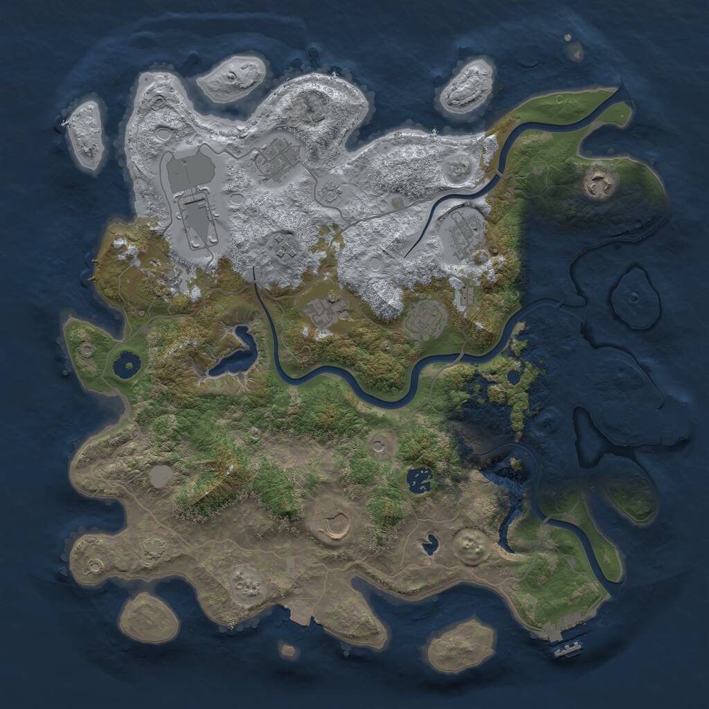 Rust Map: Procedural Map, Size: 4000, Seed: 1605450480, 16 Monuments