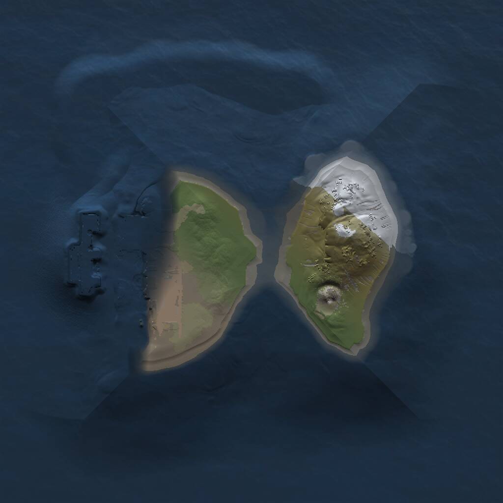 Rust Map: Procedural Map, Size: 1000, Seed: 3431, 2 Monuments