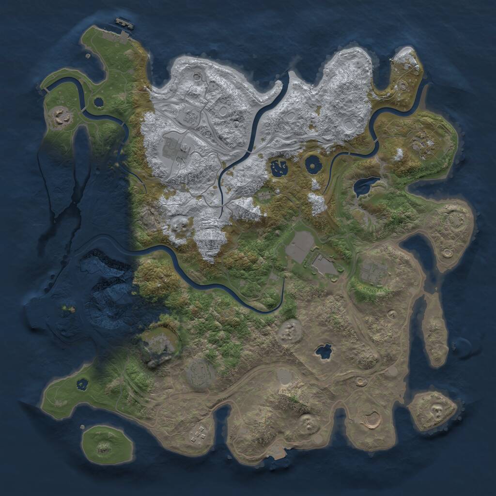 Rust Map: Procedural Map, Size: 4250, Seed: 62541, 16 Monuments