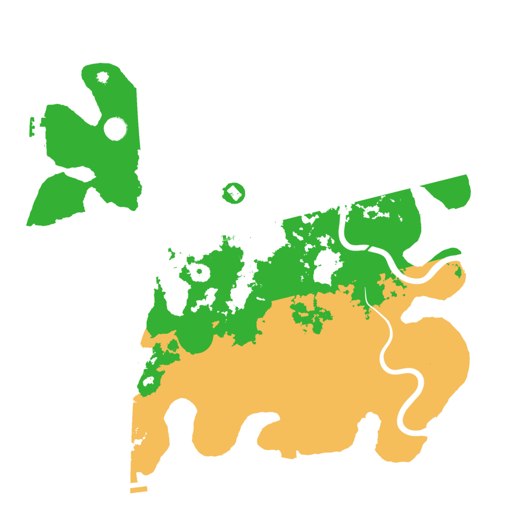 Biome Rust Map: Procedural Map, Size: 3890, Seed: 1
