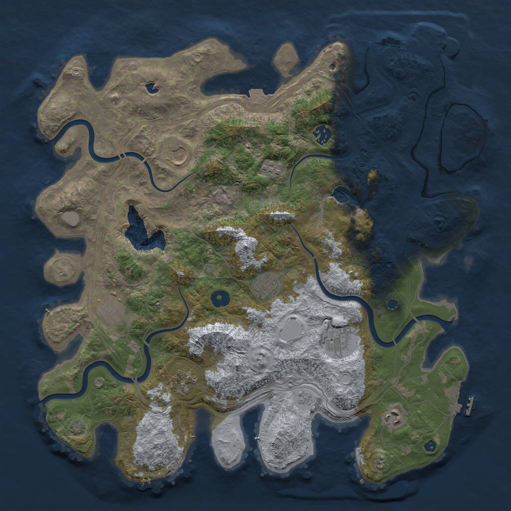 Rust Map: Procedural Map, Size: 4250, Seed: 1118, 14 Monuments