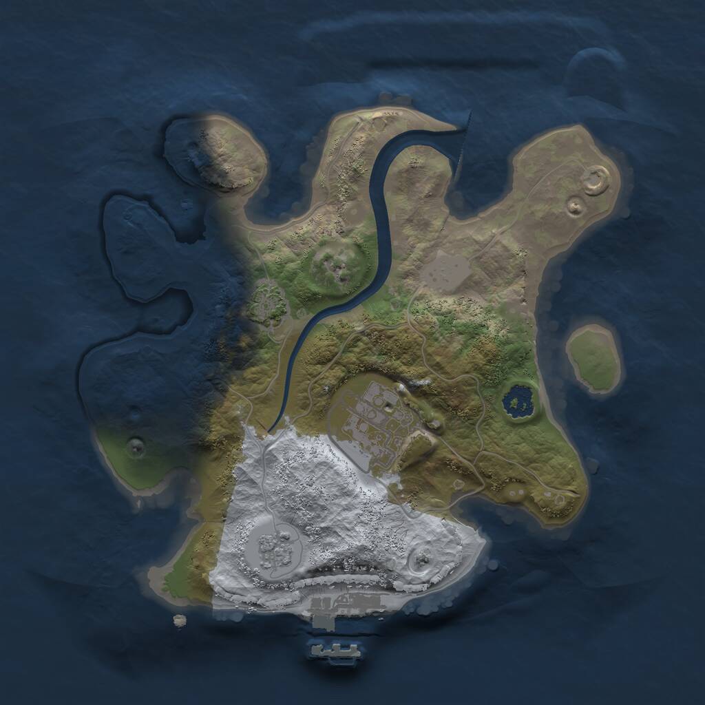 Rust Map: Procedural Map, Size: 2200, Seed: 6263622, 5 Monuments