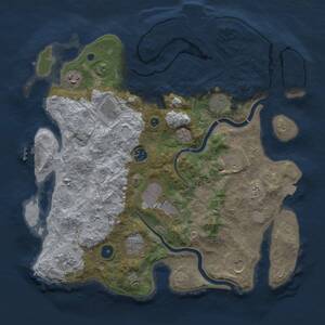 Thumbnail Rust Map: Procedural Map, Size: 3800, Seed: 2044582263, 16 Monuments