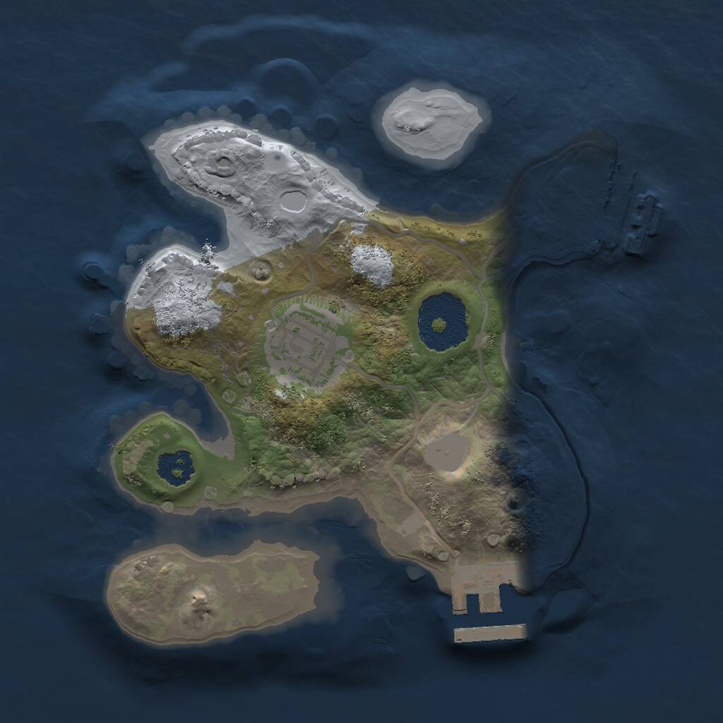 Rust Map: Procedural Map, Size: 2000, Seed: 977142122, 4 Monuments