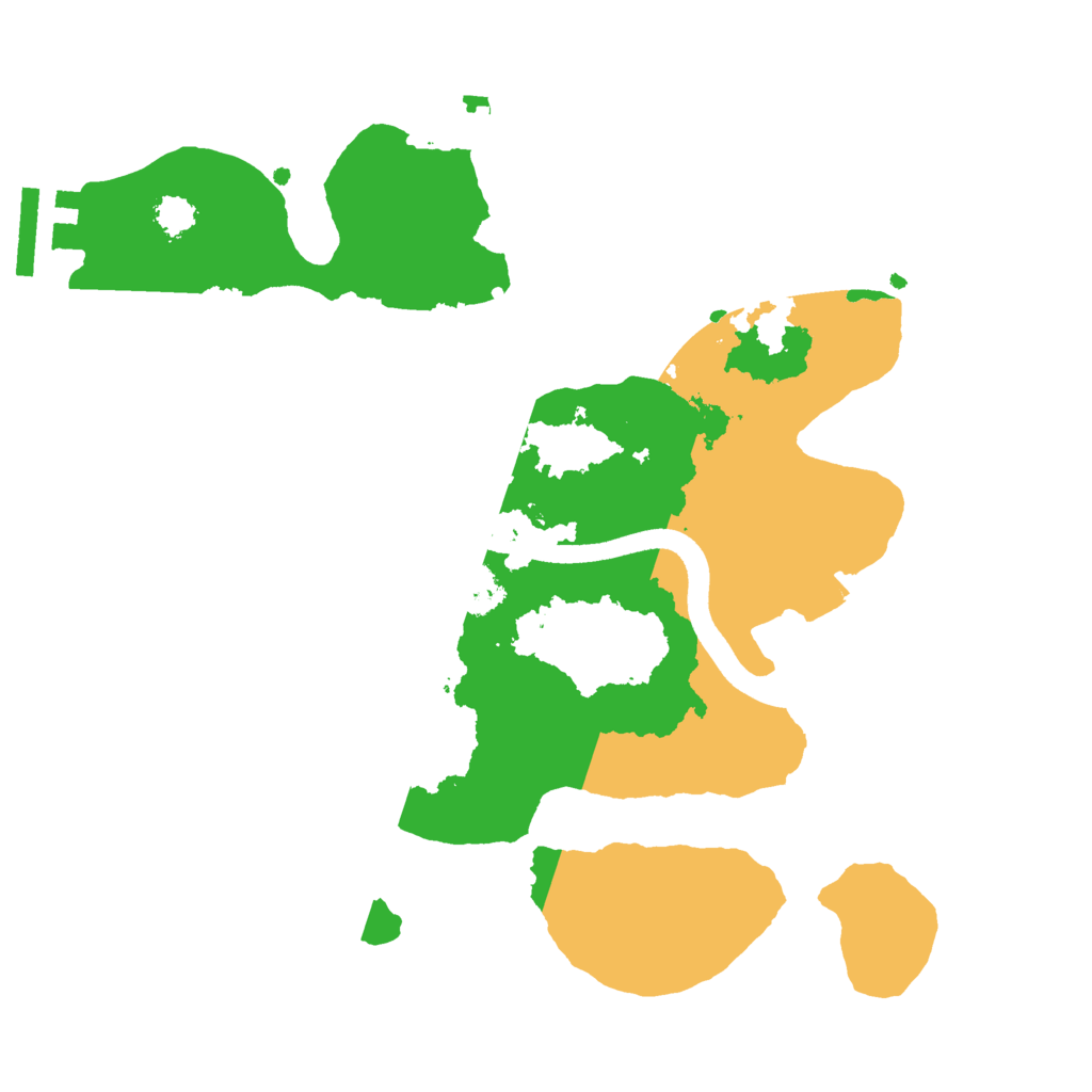 Biome Rust Map: Procedural Map, Size: 2500, Seed: 1672635045