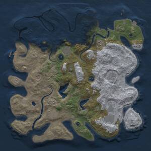 Thumbnail Rust Map: Procedural Map, Size: 4000, Seed: 1503050599, 14 Monuments