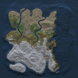 Thumbnail Rust Map: Procedural Map, Size: 3500, Seed: 234657345, 11 Monuments