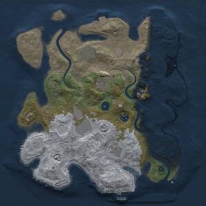 Thumbnail Rust Map: Procedural Map, Size: 3500, Seed: 17415, 12 Monuments