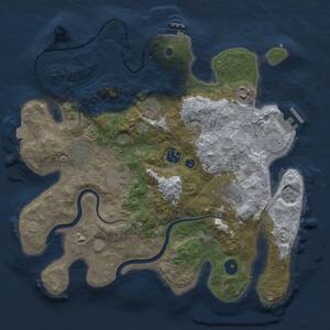 Thumbnail Rust Map: Procedural Map, Size: 3500, Seed: 894483424, 13 Monuments