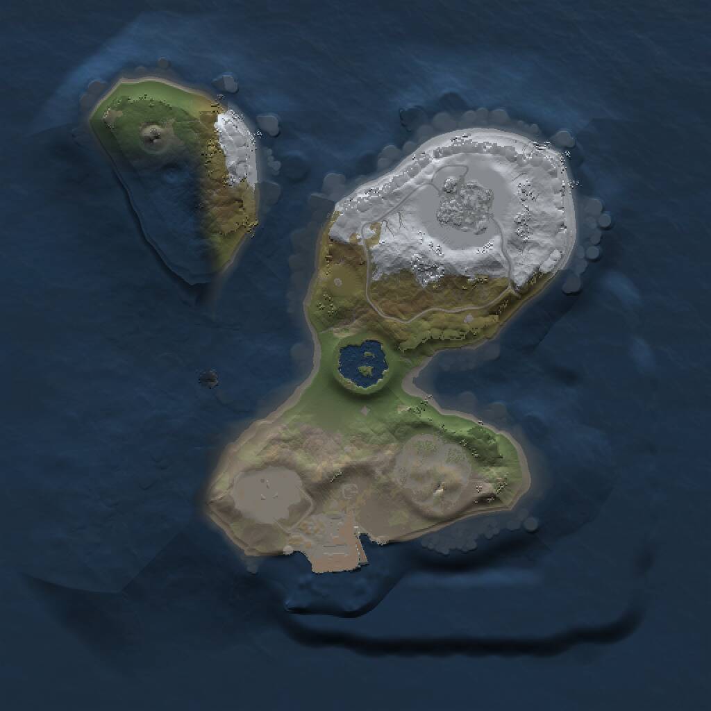 Rust Map: Procedural Map, Size: 1500, Seed: 1861403904, 2 Monuments