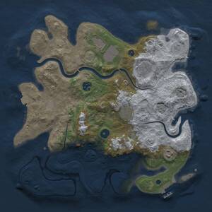 Thumbnail Rust Map: Procedural Map, Size: 3500, Seed: 277589103, 11 Monuments