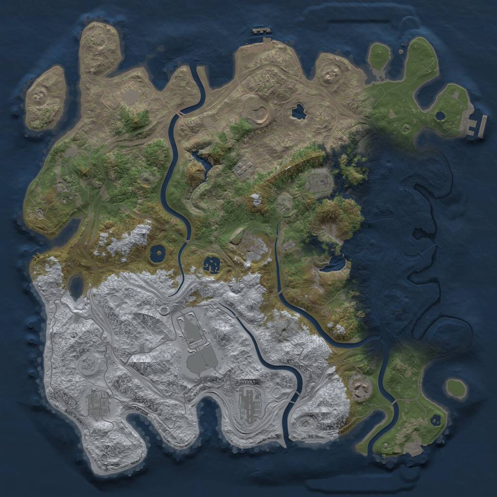 Rust Map: Procedural Map, Size: 4333, Seed: 29052025, 16 Monuments